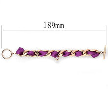 TK3065 - Stainless Steel Bracelet IP Rose Gold(Ion Plating) Women Top Grade Crystal Rose