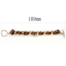 TK3066 - Stainless Steel Bracelet IP Rose Gold(Ion Plating) Women Top Grade Crystal Light Peach