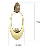 TK3101 - Stainless Steel Earrings IP Gold(Ion Plating) Women Semi-Precious Multi Color