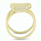 TK3121 - Stainless Steel Ring IP Gold(Ion Plating) Women AAA Grade CZ Clear