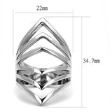 TK3144 - Stainless Steel Ring High polished (no plating) Women No Stone No Stone