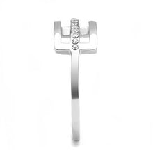 TK3177 - Stainless Steel Ring High polished (no plating) Women AAA Grade CZ Clear