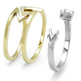 TK3183 - Stainless Steel Ring Two-Tone IP Gold (Ion Plating) Women AAA Grade CZ Clear