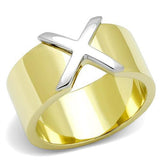 TK3185 - Stainless Steel Ring Two-Tone IP Gold (Ion Plating) Women No Stone No Stone