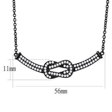 TK3219 - Stainless Steel Chain Pendant IP Black(Ion Plating) Women AAA Grade CZ Clear