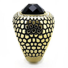 TK3221 - Stainless Steel Ring IP Gold(Ion Plating) Men Synthetic Jet
