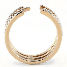 TK3236 - Stainless Steel Ring IP Rose Gold(Ion Plating) Women Top Grade Crystal Clear