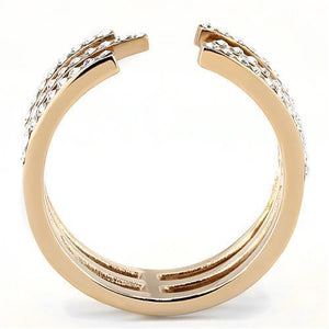 TK3236 - Stainless Steel Ring IP Rose Gold(Ion Plating) Women Top Grade Crystal Clear