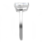 TK3251 - Stainless Steel Ring High polished (no plating) Women AAA Grade CZ Clear