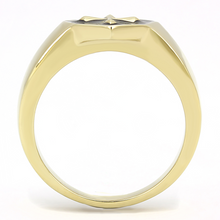 TK3268 - Stainless Steel Ring IP Gold(Ion Plating) Men Epoxy Jet