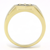 TK3268 - Stainless Steel Ring IP Gold(Ion Plating) Men Epoxy Jet