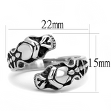 TK3276 - Stainless Steel Ring High polished (no plating) Men Epoxy Jet