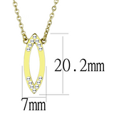TK3285 - Stainless Steel Necklace IP Gold(Ion Plating) Women Top Grade Crystal Clear