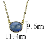 TK3287 - Stainless Steel Necklace IP Gold(Ion Plating) Women Precious Stone Montana