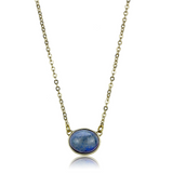 TK3287 - Stainless Steel Necklace IP Gold(Ion Plating) Women Precious Stone Montana