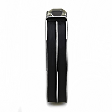 TK3292 - Stainless Steel Ring High polished (no plating) Men Top Grade Crystal Black Diamond