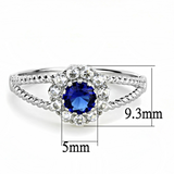 TK3427 - Stainless Steel Ring High polished (no plating) Women Synthetic Montana