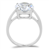 TK3428 - Stainless Steel Ring High polished (no plating) Women AAA Grade CZ Clear