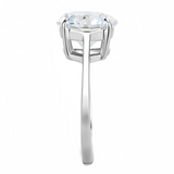 TK3428 - Stainless Steel Ring High polished (no plating) Women AAA Grade CZ Clear