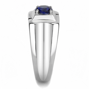 TK3459 - Stainless Steel Ring High polished (no plating) Men Synthetic Montana