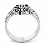 TK3462 - Stainless Steel Ring High polished (no plating) Unisex Top Grade Crystal Clear