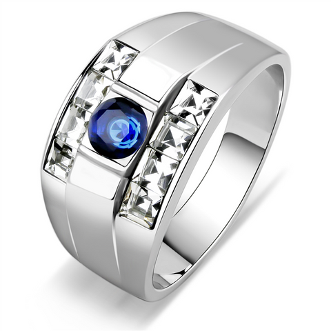 TK3463 - Stainless Steel Ring High polished (no plating) Men Synthetic Montana