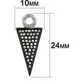 TK3485 - Two-Tone IP Black (Ion Plating) Stainless Steel Earrings with Top Grade Crystal  in Clear