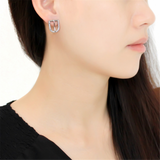 TK3489 - Stainless Steel Earrings High polished (no plating) Women Top Grade Crystal Clear