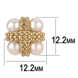 TK3495 - Stainless Steel Earrings IP Rose Gold(Ion Plating) Women Synthetic Light Rose