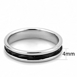 TK3502 - Stainless Steel Ring Two-Tone IP Black (Ion Plating) Women No Stone No Stone