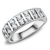 TK3504 - Stainless Steel Ring High polished (no plating) Women AAA Grade CZ Clear