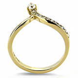 TK3524 - Stainless Steel Ring IP Gold(Ion Plating) Women AAA Grade CZ Clear