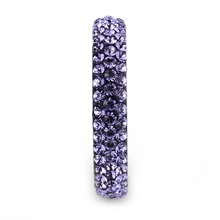 TK3540 - Stainless Steel Ring High polished (no plating) Women Top Grade Crystal Tanzanite