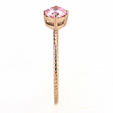 TK3558 - Stainless Steel Ring IP Rose Gold(Ion Plating) Women AAA Grade CZ Rose