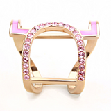 TK3561 - Stainless Steel Ring IP Rose Gold(Ion Plating) Women Top Grade Crystal Light Rose
