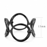 TK3568 - Stainless Steel Ring IP Black(Ion Plating) Women No Stone No Stone