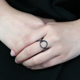 TK3568 - Stainless Steel Ring IP Black(Ion Plating) Women No Stone No Stone