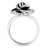 TK3577 - Stainless Steel Ring No Plating Women Top Grade Crystal Clear