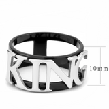 TK3583 - Stainless Steel Ring Two-Tone IP Black (Ion Plating) Women No Stone No Stone