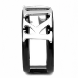 TK3583 - Stainless Steel Ring Two-Tone IP Black (Ion Plating) Women No Stone No Stone