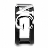 TK3583 - Stainless Steel Ring Two-Tone IP Black (Ion Plating) Women No Stone No Stone