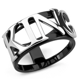 TK3583 - Stainless Steel Ring Two-Tone IP Black (Ion Plating) Women No Stone No Stone