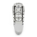 TK3606 - Stainless Steel Ring No Plating Women AAA Grade CZ Clear