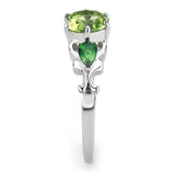 TK3610 - Stainless Steel Ring No Plating Women Synthetic Peridot