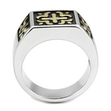 TK3622 - Stainless Steel Ring Two-Tone IP Gold (Ion Plating) Men No Stone No Stone