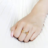 TK3637 - Stainless Steel Ring IP Gold(Ion Plating) Women No Stone No Stone