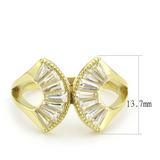 TK3638 - Stainless Steel Ring IP Gold(Ion Plating) Women AAA Grade CZ Clear