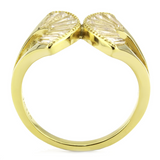 TK3638 - Stainless Steel Ring IP Gold(Ion Plating) Women AAA Grade CZ Clear