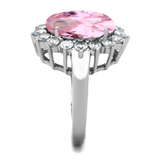 TK3676 - Stainless Steel Ring High polished (no plating) Women Synthetic Rose