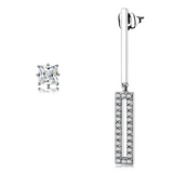 TK3682 - Stainless Steel Earrings High polished (no plating) Women AAA Grade CZ Clear
